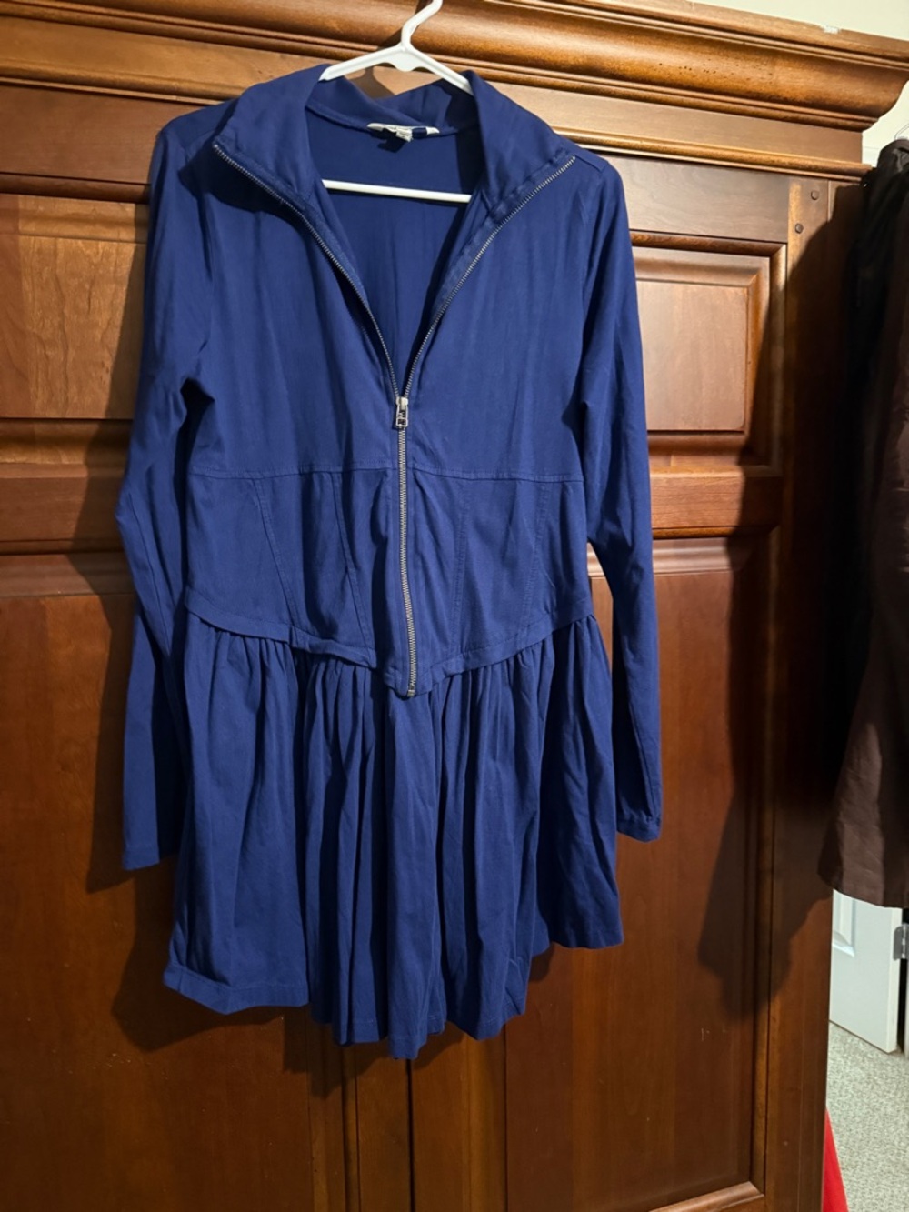 Anthropologie Daily Practice long sleeve zip-front mini dress - Picture 5 of 7